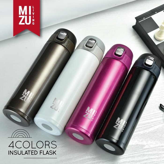 MIZU TIGER Thermos Tumbler Stainless Steel 450ml Botol Minum Hot &amp; Cold Vacuum Flask BPA-Free