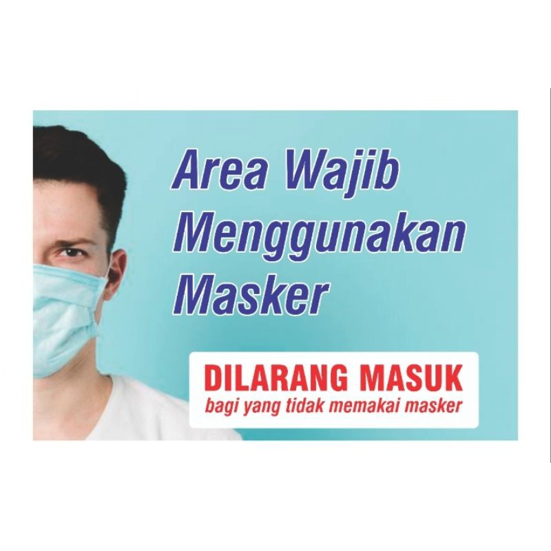 Jual Stiker Area Wajib Menggunakan Masker Shopee Indonesia