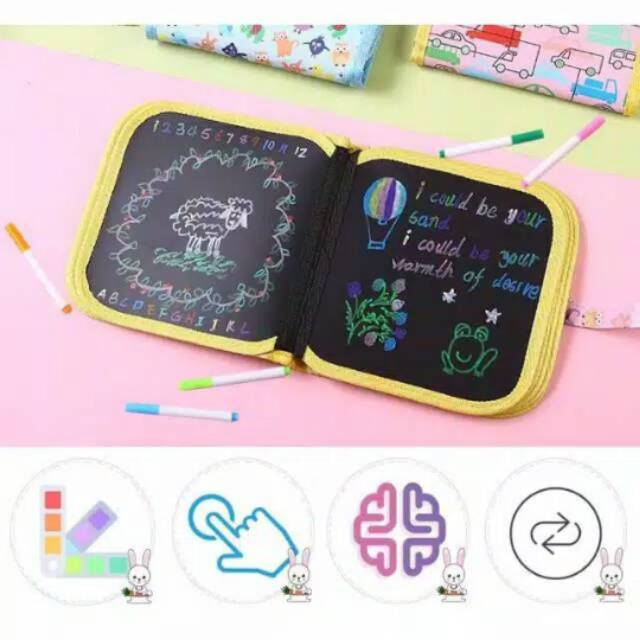 

Wipe Clean Drawing-Doodle/ Buku Gambar Tulis Hapus/ Portable Erasable