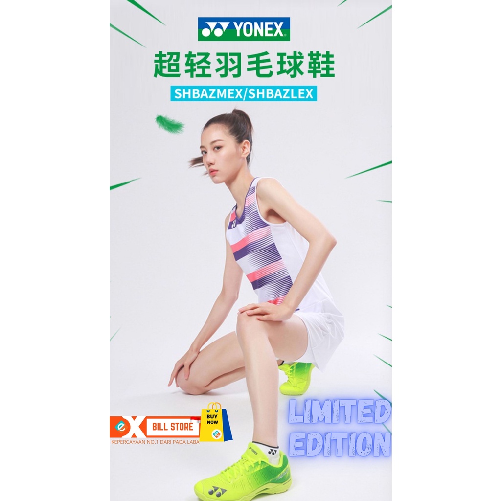 Exbill special price sepatu badminton yonex aerus z bulutangkis terbaik murah kuat ringan hijau