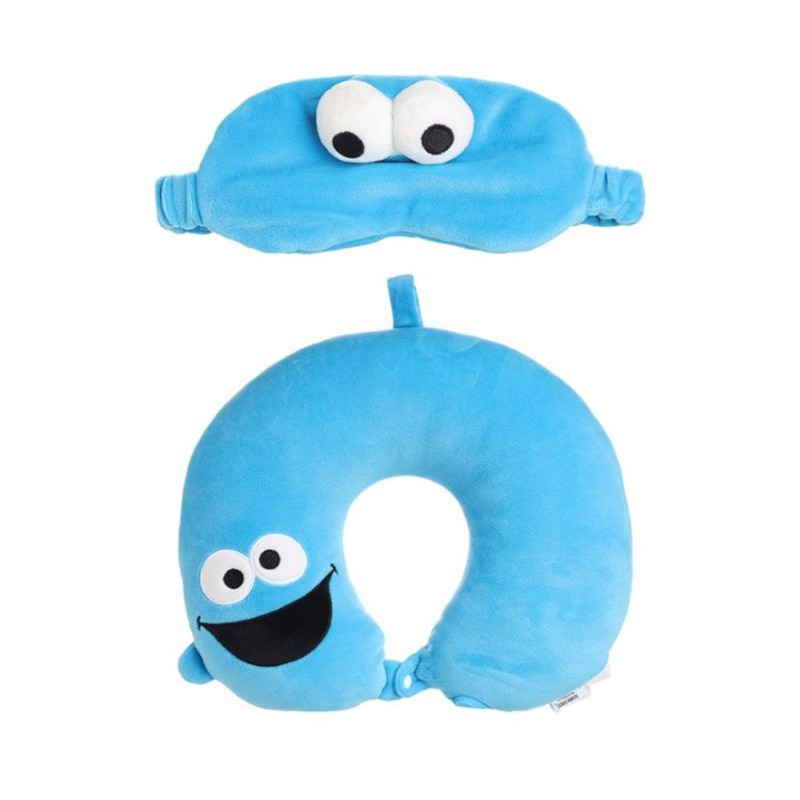 Sesame Street Miniso Bantal Leher include penutup mata