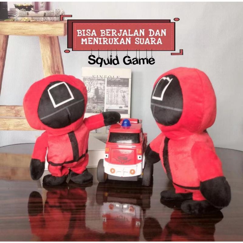 Squid Game Talking Walking Recorder Toy Squid Game Talking Boneka Viral Korea 3 Varian Support Baterai AAA