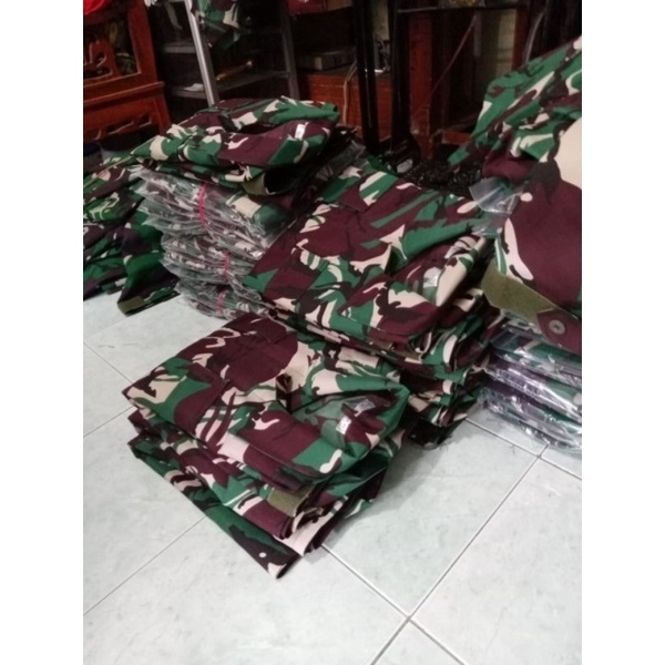 PDL setelan TNI bahan wool sritex ,velbed888 & balotely