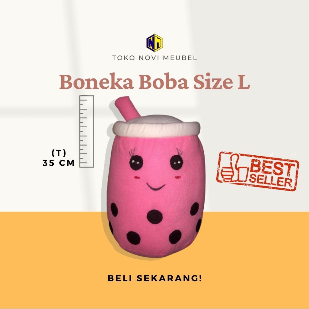 Boneka Boba Bantal Boba L tinggi 35 cm Boneka Boba Terlaris