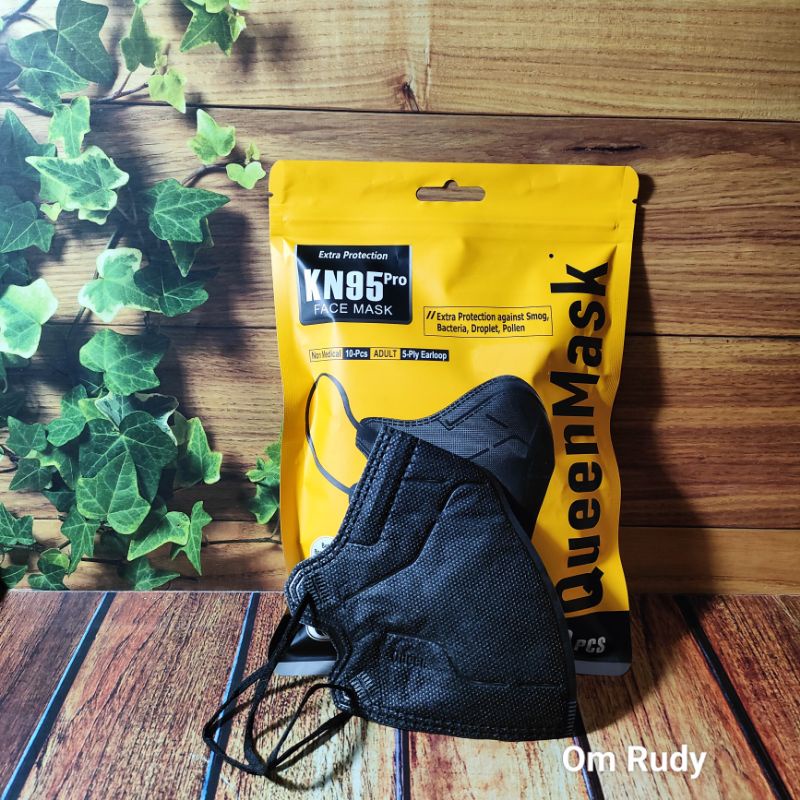 Masker Kn95 Kn 95 Kn94 Kf95 Pro QueenMask Warna Putih White Hitam Black Hijau Matcha Gold Shrimpink 