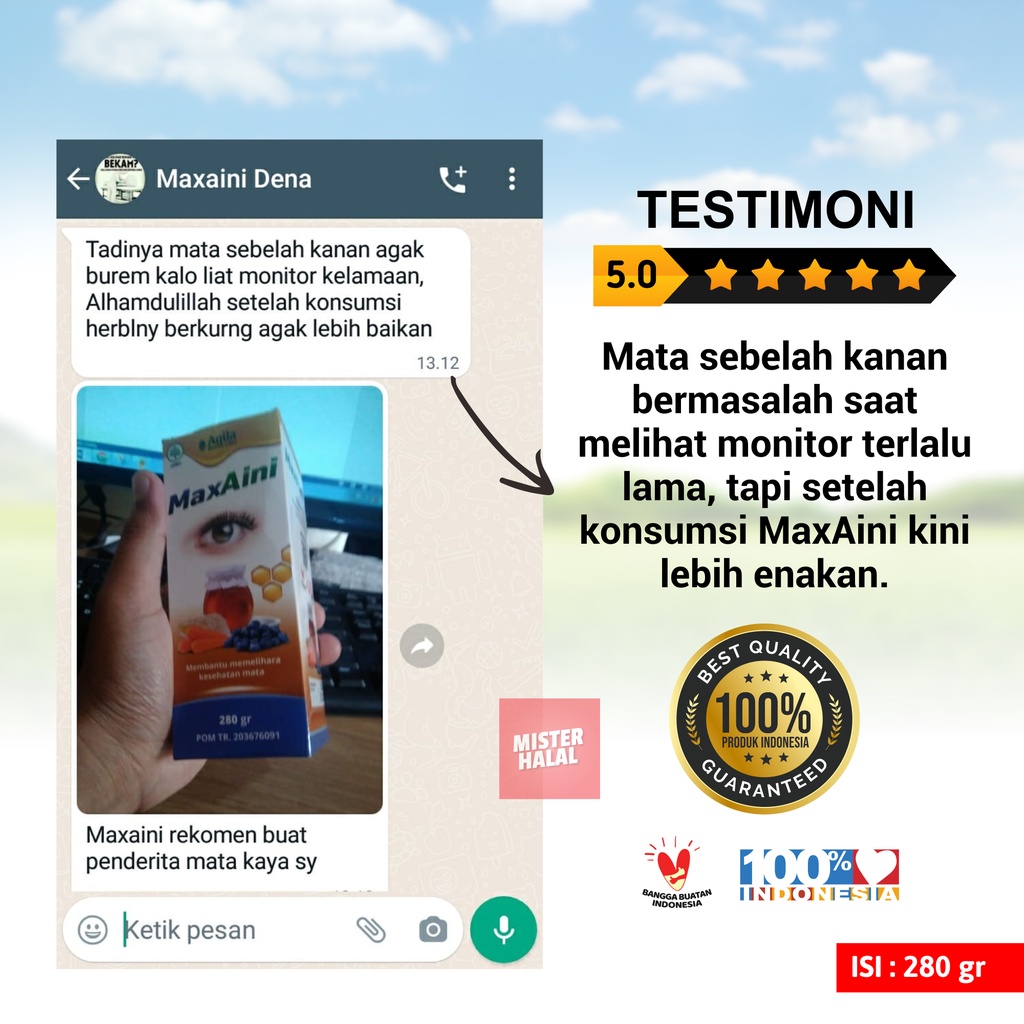 MAXAINI OBAT SEHAT MATA Original Solusi Segala Masalah Mata Asli, Obat Mata Minus, Mata Minus, Mata Merah Berair Katarak Glukoma Rabun Dekat Rabun Jauh 100% Original