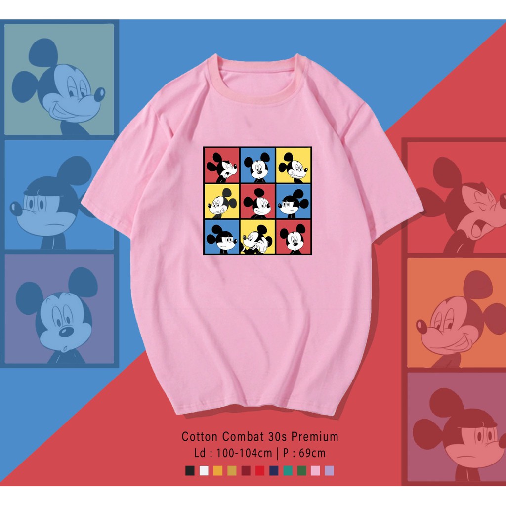 MICKEY SMALL  / TERMURAH BAJU KAOS KATUN WANITA/ PRIA UNISEX LENGAN PENDEK / TUMBLR TEE /  OVERSIZE