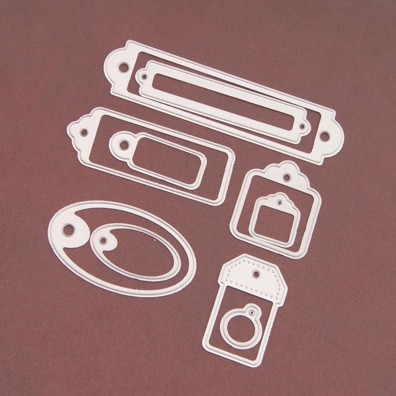 10pcs / set Cetakan Stensil Cutting Dies Motif Hollow Bahan Metal Untuk Scrapbook / Craft Diy