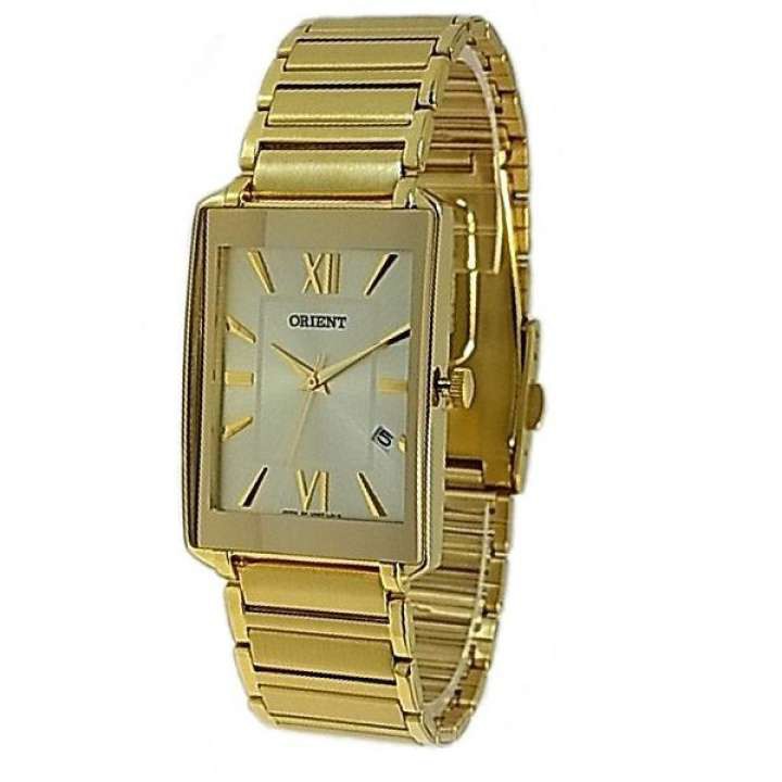 Orient SUNEF006C0 Quartz Gold Dial Gold Stainless Steel - Jam Tangan Pria