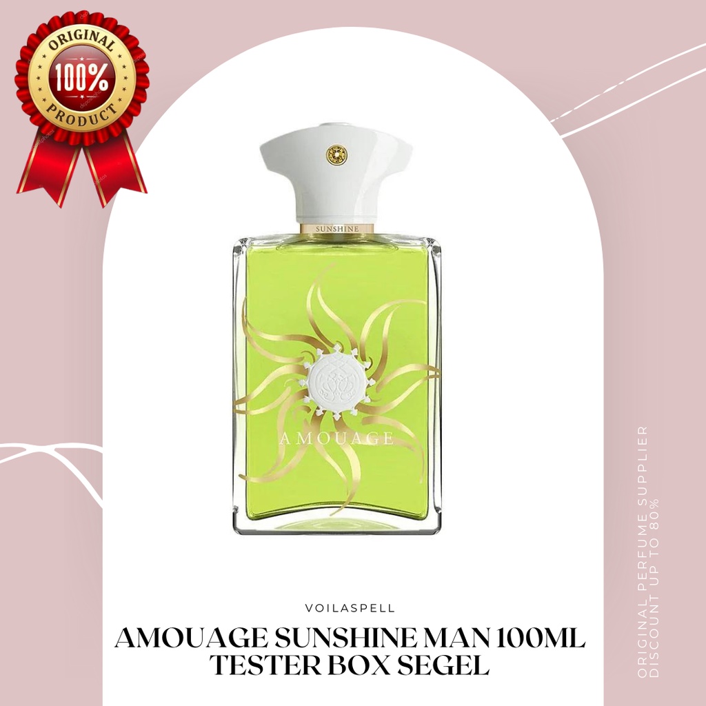 AMOUAGE SUNSHINE MAN 100ML TESTER BOX SEGEL ORIGINAL BY VOILASPELL/PARFUM IMPORT ASLI