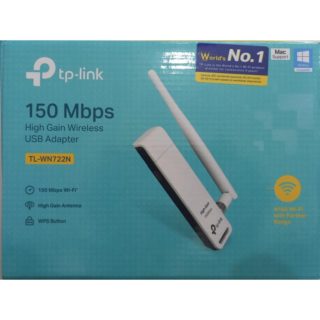 TPLINK TL-WN722N 150Mbps High Gain Wireless USB Adapter TP-LINK TLWN722N