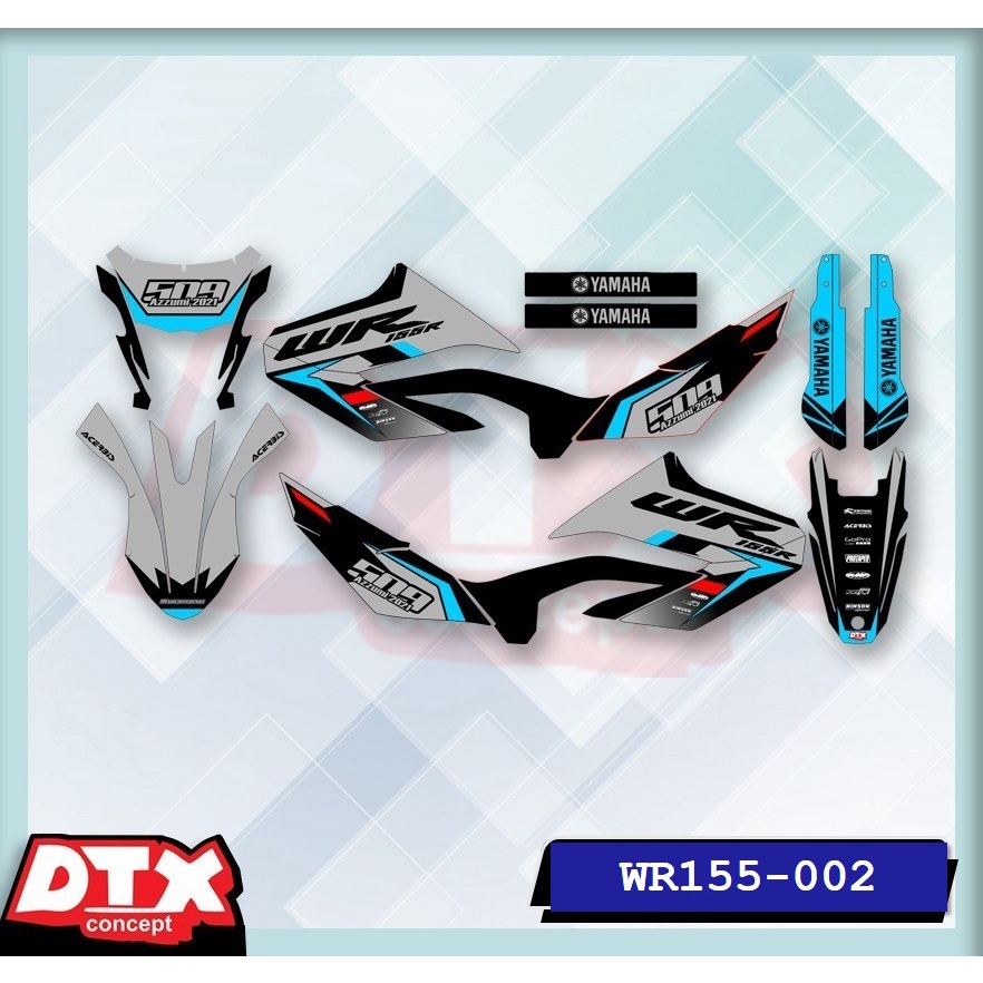 decal wr155 full body decal wr155 decal wr155 supermoto stiker motor wr155 stiker motor keren stiker motor trail motor cross stiker variasi motor decal Supermoto YAMAHA WR155-002
