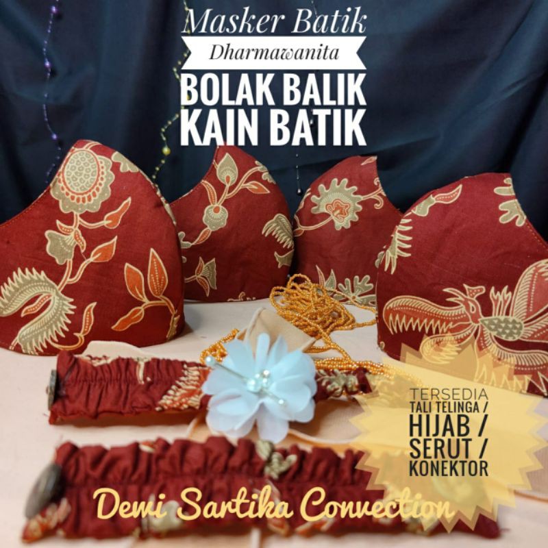 Masker Batik DWP Bolak Balik Duckbill