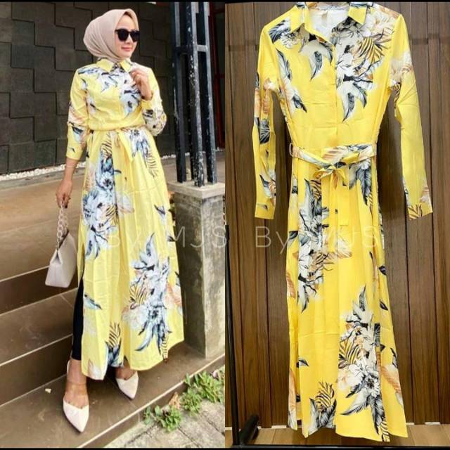 Dress FLOWER import/gamis bangkok ori ya