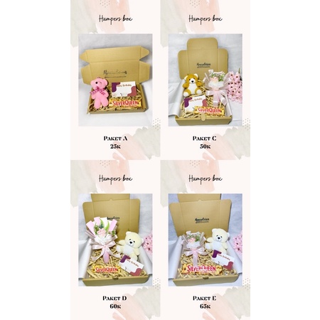 hampers boneka buket mini dan coklat silverqueen