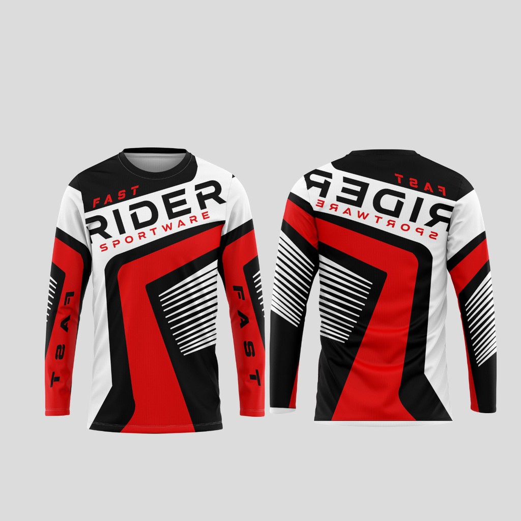 TERBARU  Baju Kaos Jersey Sepeda Custom Warna Merah / Jersi Sepeda Custom Fullprint MTB Downhill