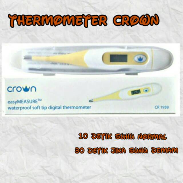 Thermometer digital crown