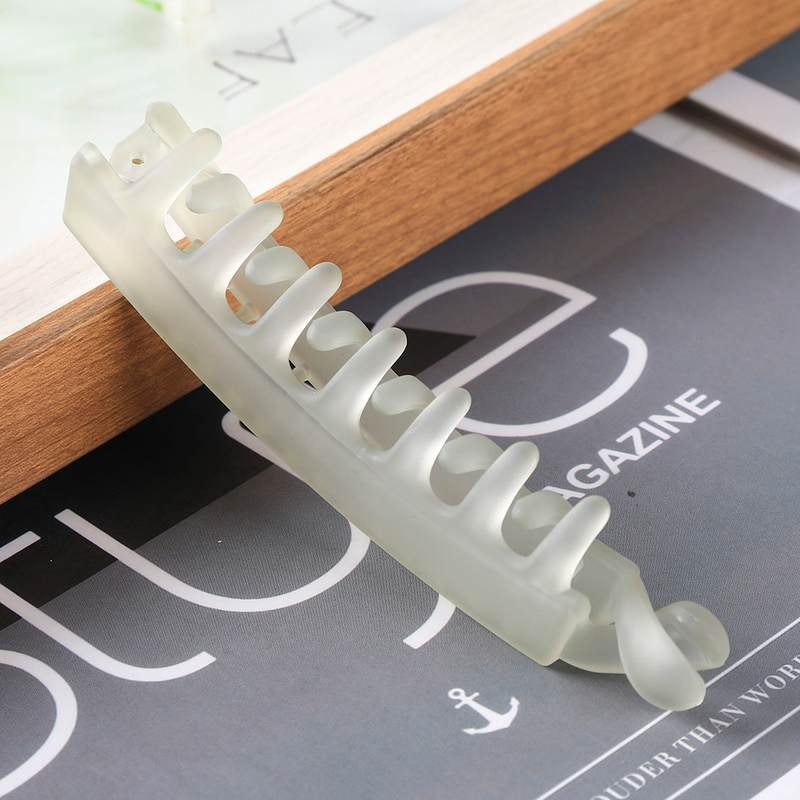 Korean Jelly Color Frosted Vertical Clip Women Fashion Banana Clip Girl Hair Clip Ponytail Clip Simple Hair Accessories