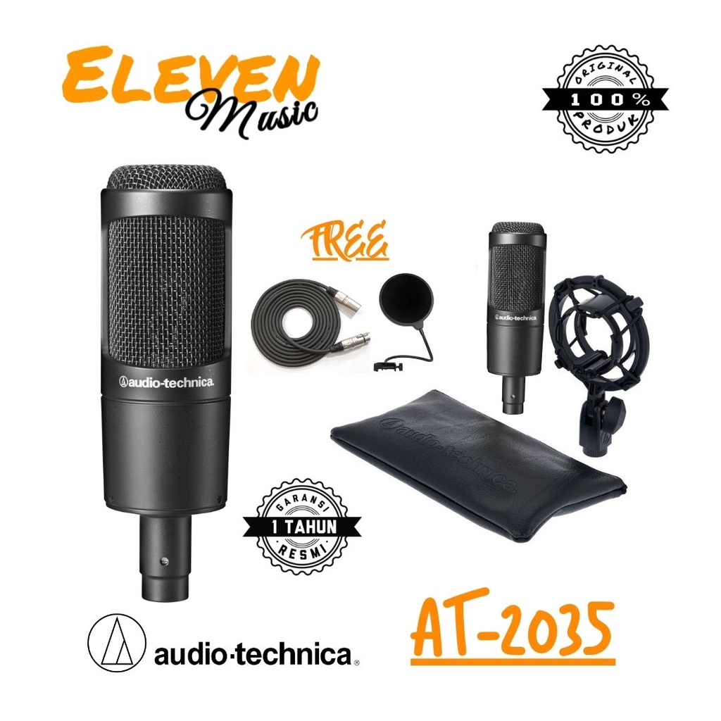 audio technica microphone condensor at2035 at 2035 at-2035