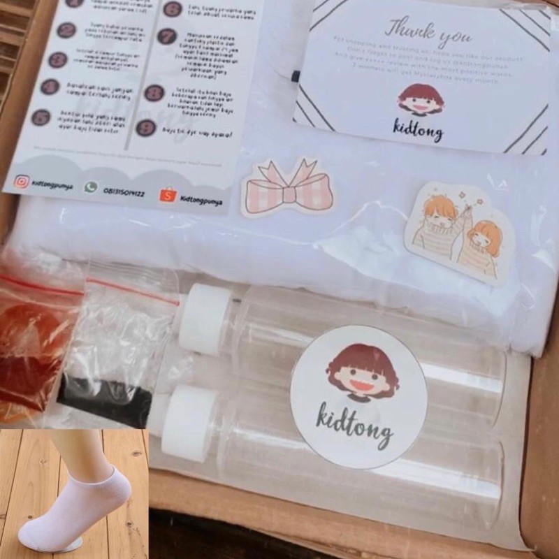 TIE DYE STARTER KIT KAOS KAKI @kidtongpunya