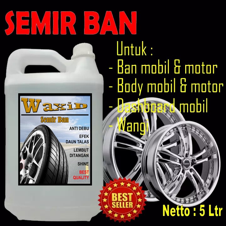 WAXid Semir Ban 5 liter WAX.id  / Pengkilap Ban / Penghitam Ban Mobil Motor