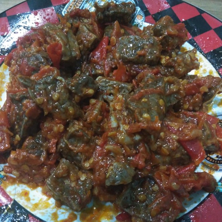 

Paru sapi lambo sambal balado 4 porsi