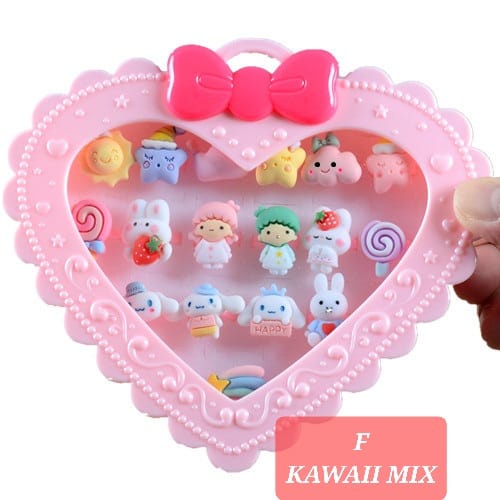 CINCIN ANAK CLAY MOTIF PRINCESS AKSESORIS PRINCES MAINAN ANAK KAWAII LUCU MURAH IMPORT