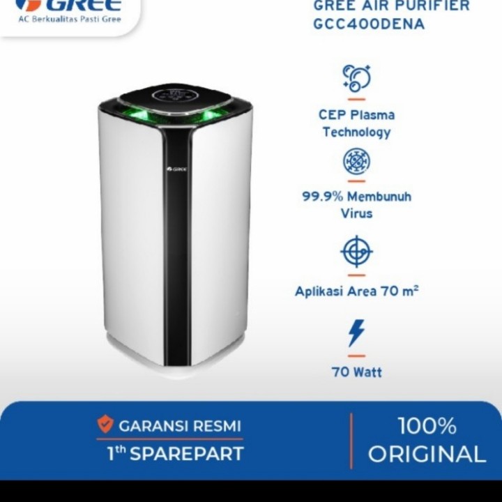 Gree Air Purifier GCC 400 DENA melawan Virus Corona dengan Filter plasma CEP