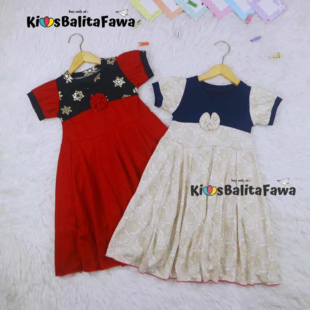 Dress Kelly 5-6 Tahun / Dres Pesta Murah Grosir Baju Anak Import Perempuan Harian Gaun Cewek