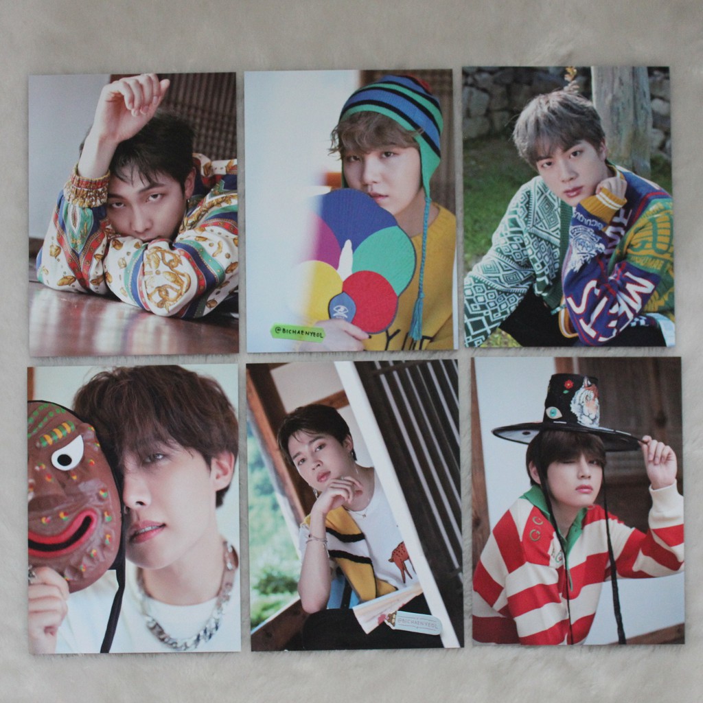 BTS Sharing Summer Package 2019 Mini Poster Jungkook V Jimin Suga Jin Jhope RM Photocard Photo Card