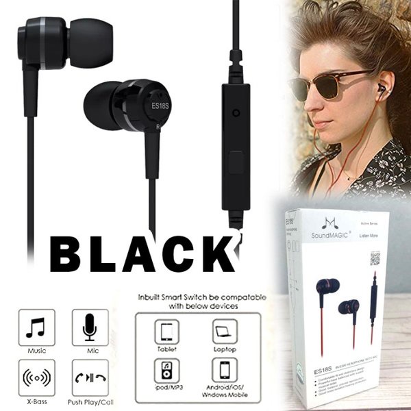 Headset Earphone SoundMAGIC ES18S In-ear Powerful Bass Mic Hifi Stereo