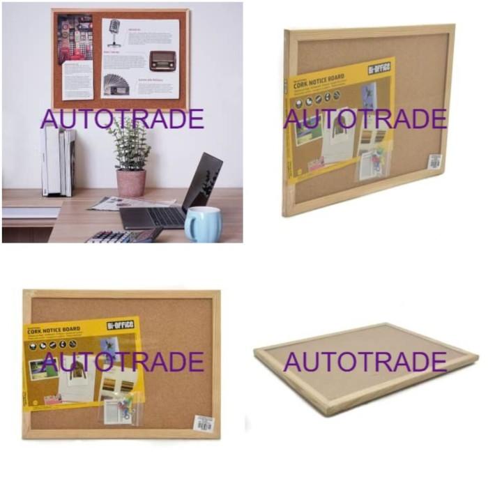 

Bi-Silque Cork Pin Board / Papan Mading Kayu Fibre 60X45Cm Serbaguna