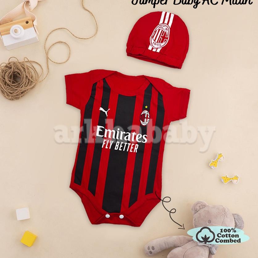 {XF.01Jl22ᵁ} JUMPER BAYI BAJU BAYI AC MILAN /jumpsuit baby AC Milan