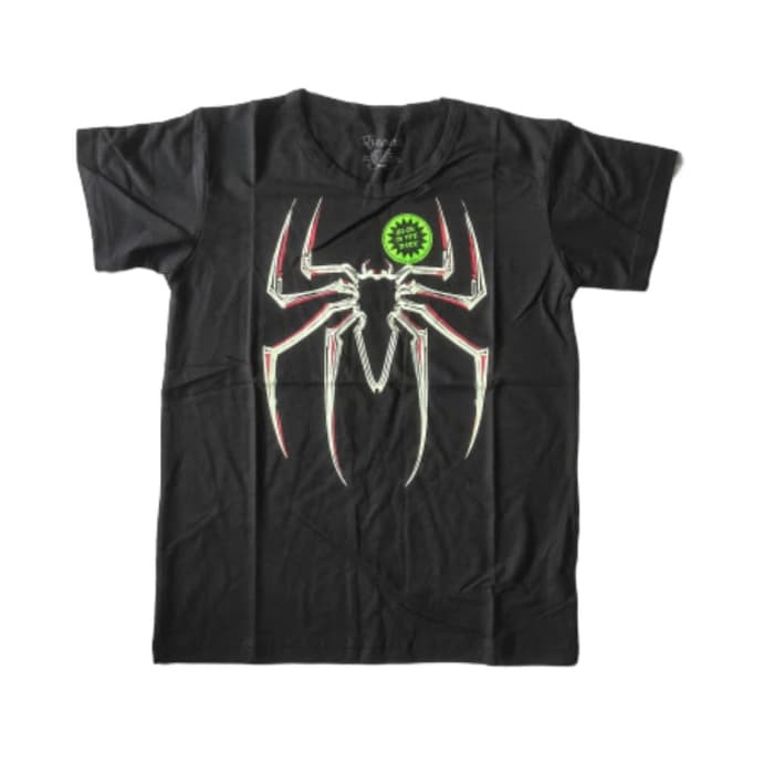 Kaos Anak Laki-Laki Spiderman New Glow in the dark Baju Spider Atasan Rhymes 3 - 13 Tahun