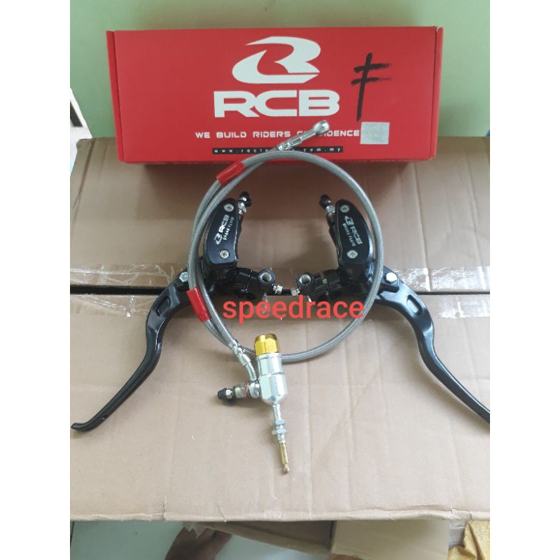 Handle Master Rem RCB 1Set KIRI-KANAN TABUNG OVAL 14MM PLUS KOPLING HIDROLIK