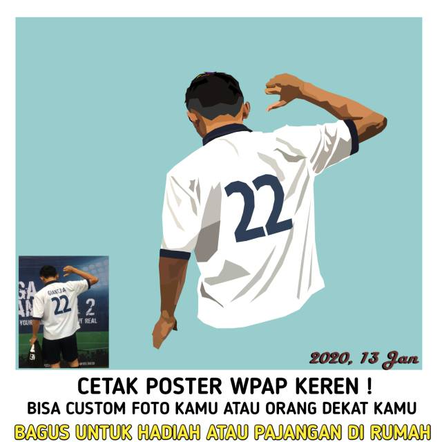 CETAK POSTER WPAP KEREN BISA PAKAI FOTO KAMU