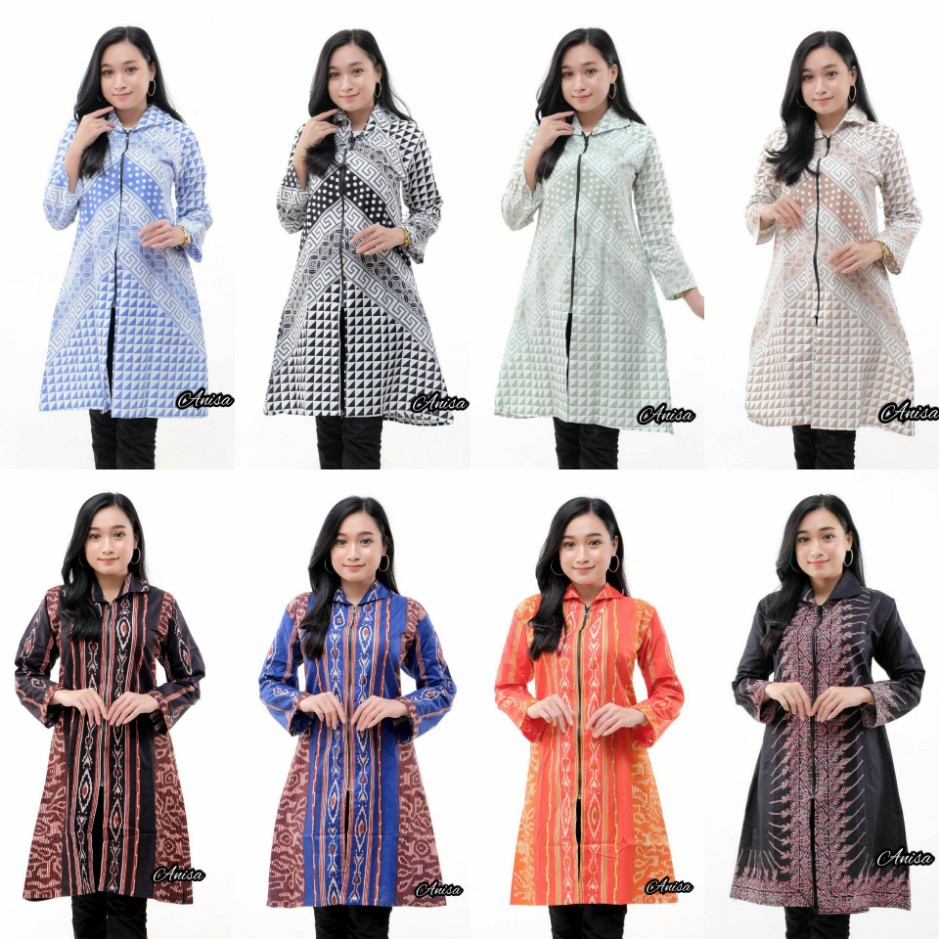 BATIK KALONGAN TUNIK ZIPPER DEPAN BATIK PEKALONGAN SIZE BATIK KALONGAN TUNIK ZIPPER DEPAN BATIK PEKALONGAN SIZE