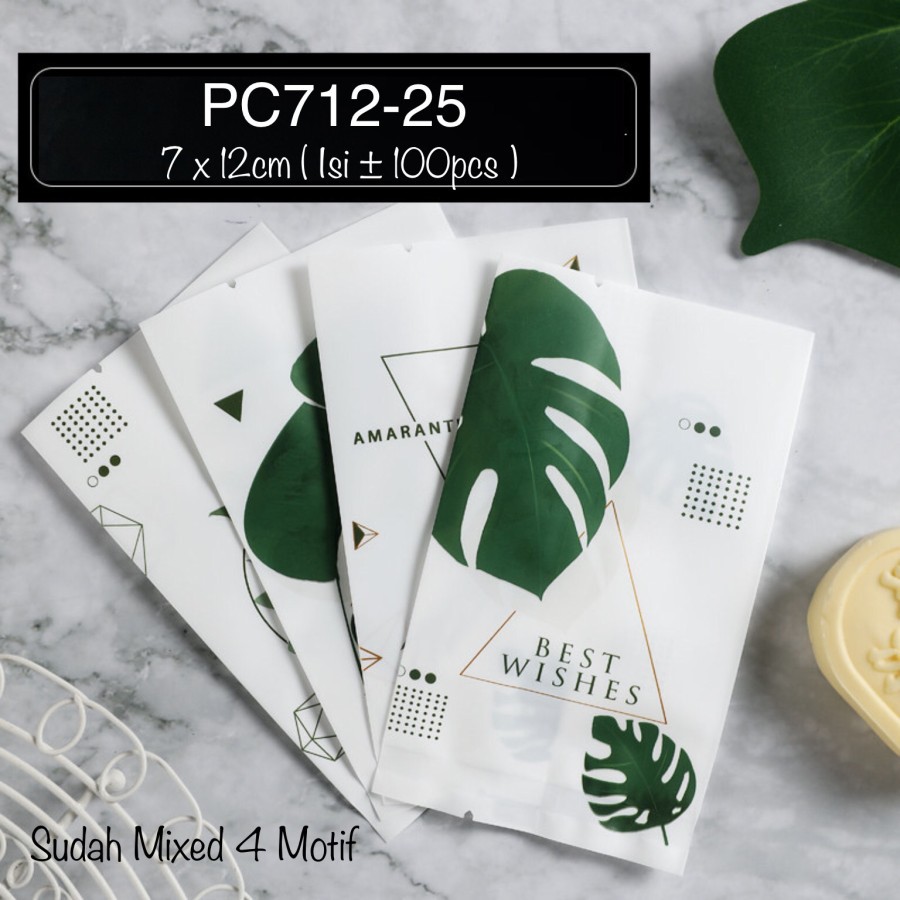 

Plastik Cookies PC712-25 Motif Daun Nastar Kue Kering Coklat Nougat Permen