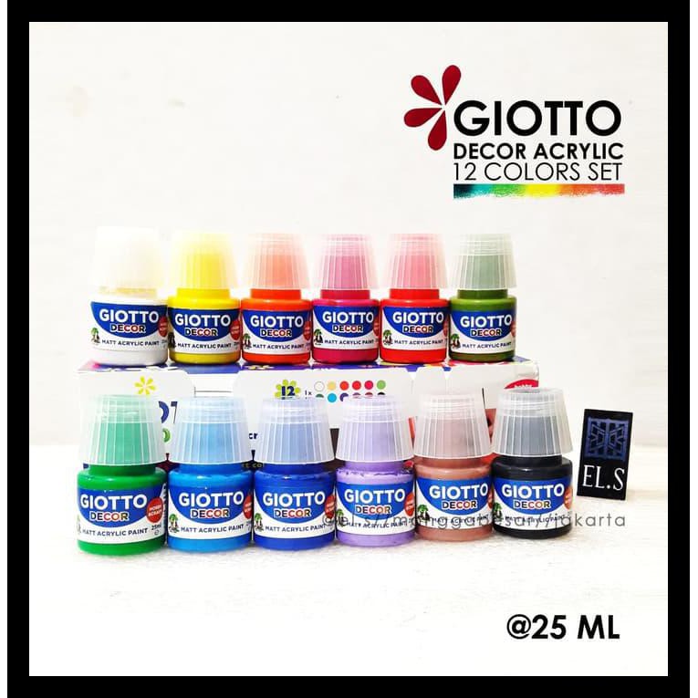 

UPDATE GIOTTO DECOR ACRYLIC SET 12 WARNA 25 ML - CAT ACRYLIC PERALATAN MELUKIS TERMURAH PING LENGKAP