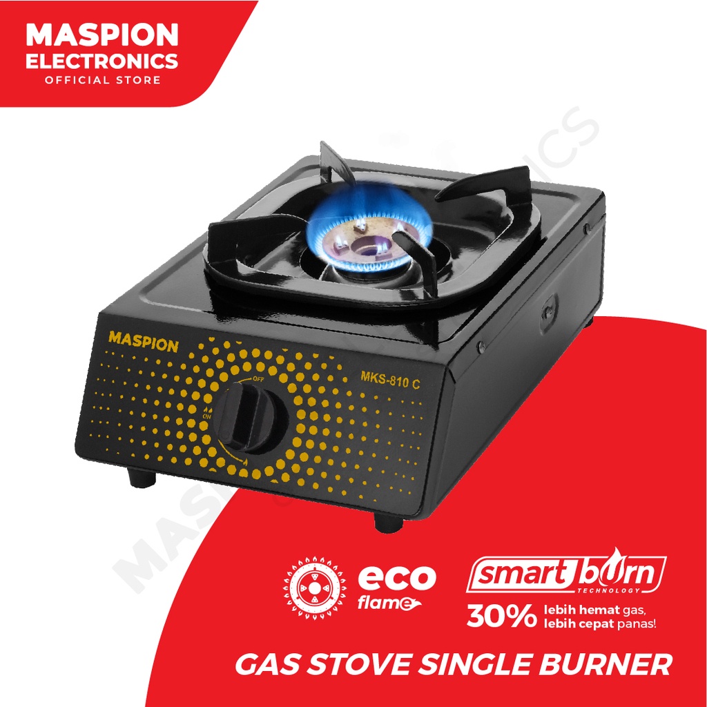 MASPION Kompor Gas 1 Tungku Tekanan Rendah MKS 810 C - Garansi Service Resmi 1 Tahun