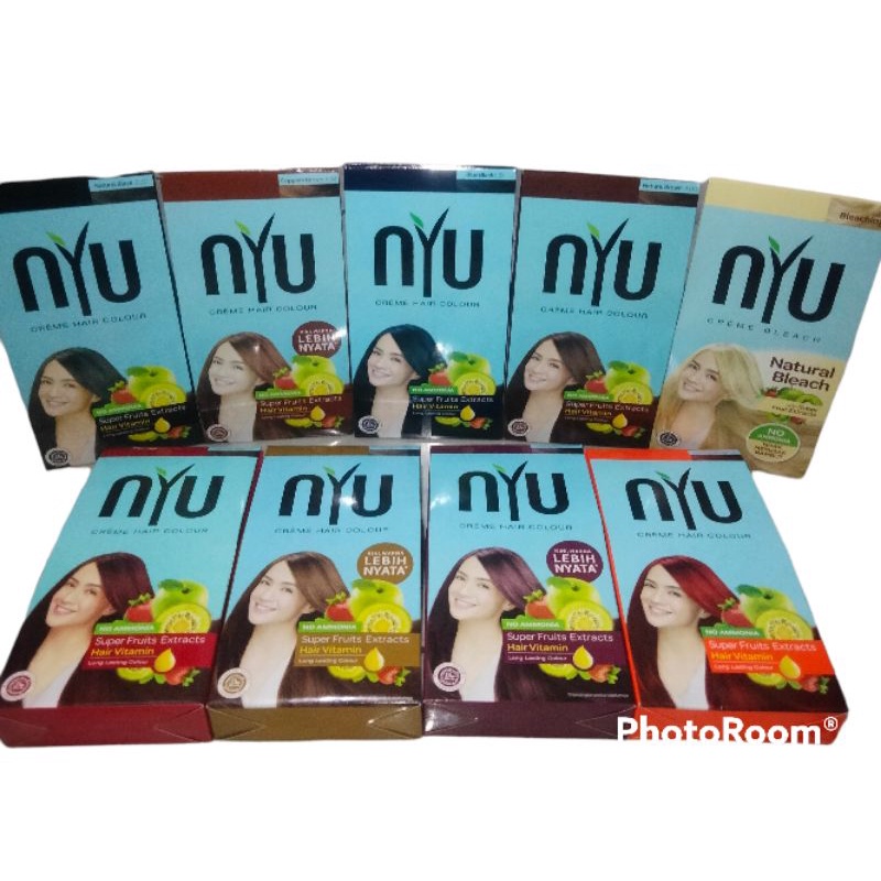 Nyu creme hair colour/nyu pewarna rambut/cat rambut/nyu