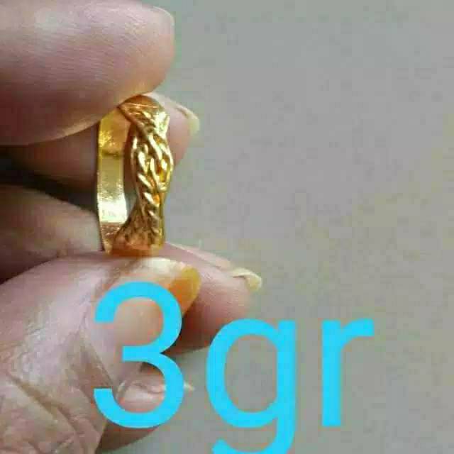 Cincin Dandan Emas LM 24K. Kadar 999,9% .