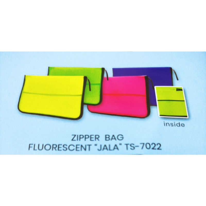 

Map zipper bag big flourescent 7022