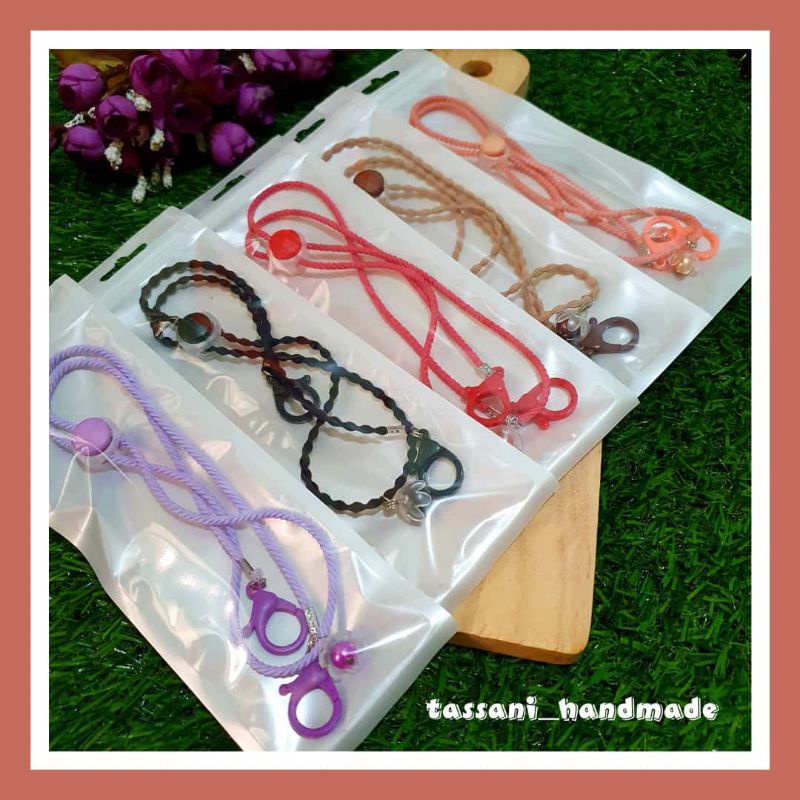 Strap Masker Casual 2in1Tali Elastis With Stopper Bunga Cantik Menjuntai Bisa Jadi Kalung atau Konek