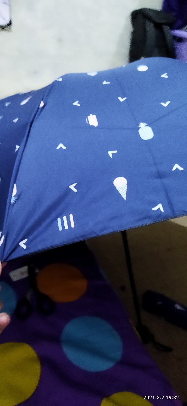 Jktumbrella / Payung Lipat 3 Ice Cream Nanas Pineapple / Lapis Hitam Uv / Grc - 1904