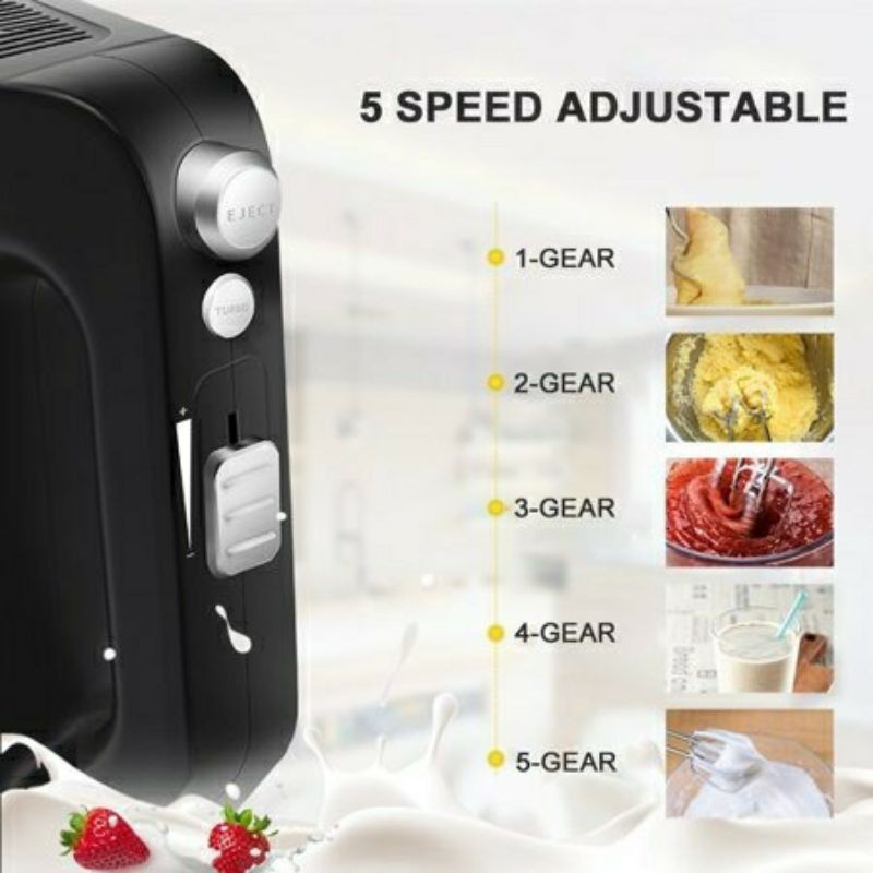 hand mixer stainless HMX02 alat pengaduk adonan mixer beater elektrik alat buat kue