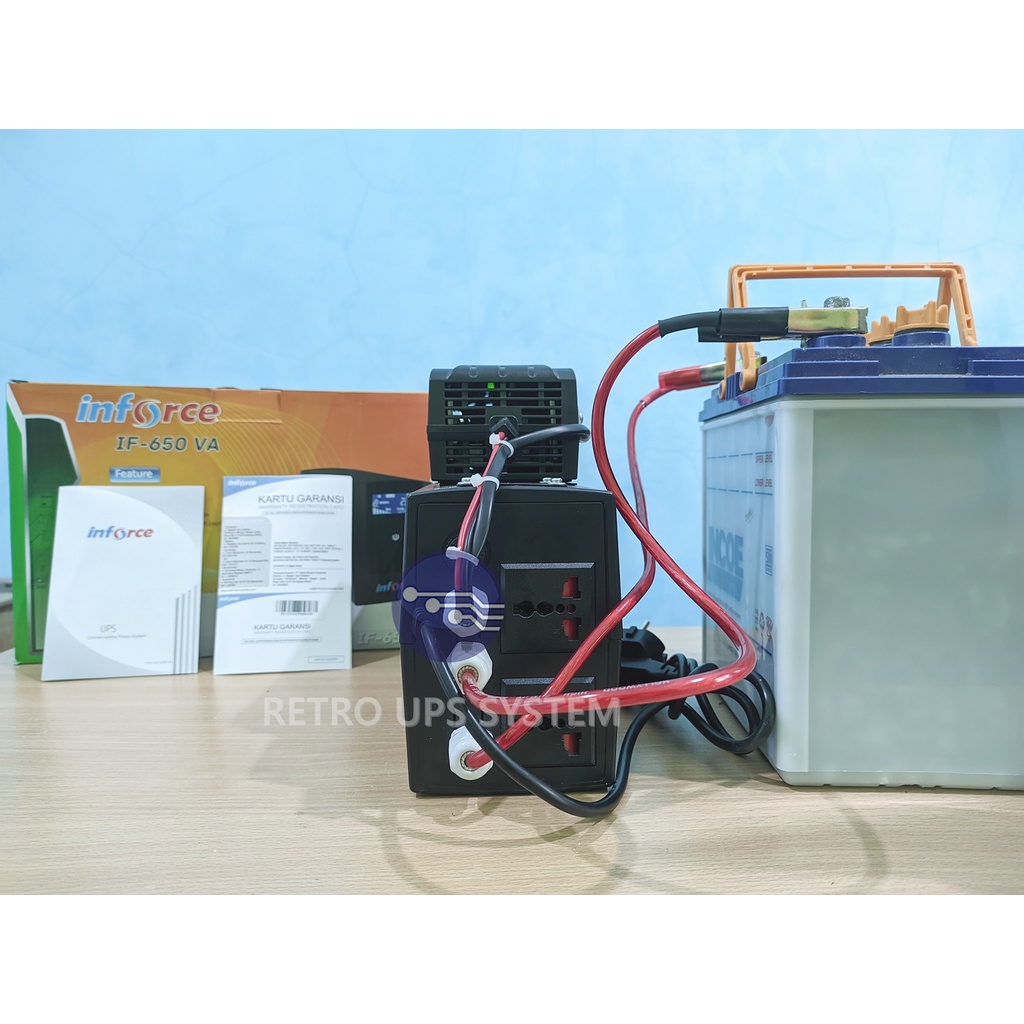 UPS Modif Modifikasi Charger 10A Aki Eksternal 12V Inforce 650VA BARU