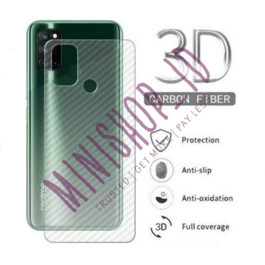 REALME 7i / OPPO REALME 7i SKIN CARBON / STIKER CARBON / BACKSCREEN PROTECTOR ANTI GORES HP