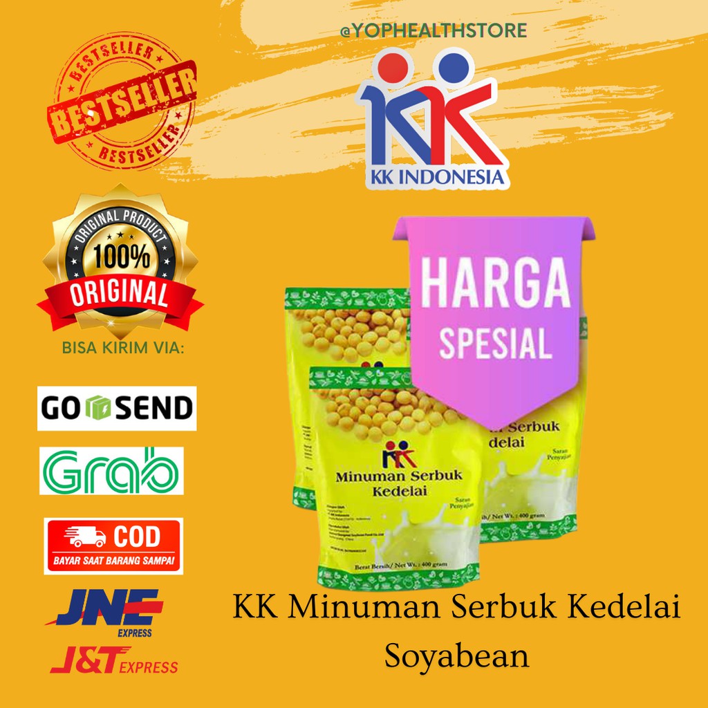 

Minuman Susu Kedelai Soya Bean Powder KK Indonesia Kaya Nutrisi dan Protein Bebas Kolesterol