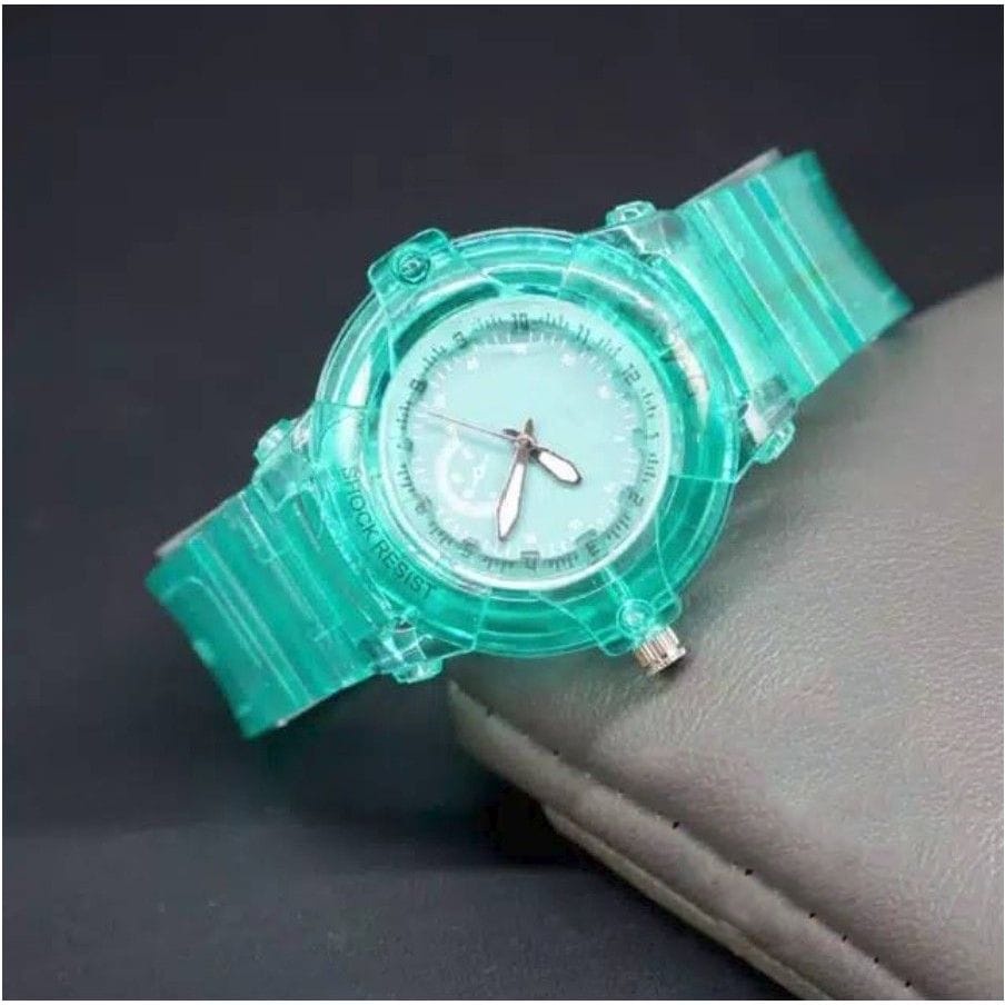 BAJ JAM TANGAN WANITA / PRIA RUBBER BABY G TRANSPARANT IMPORT GROSIR MURAH GK021